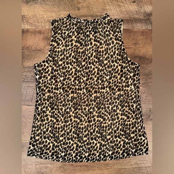 NWT J. Crew Leopard Print Tie-Neck Ruffle Tank Top - Picture 13 of 13